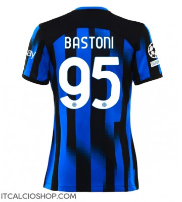 Inter Milan Alessandro Bastoni #95 Prima Maglia Femmina 2023-24 Manica Corta